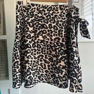 TOP shop Leopard Print Skirt